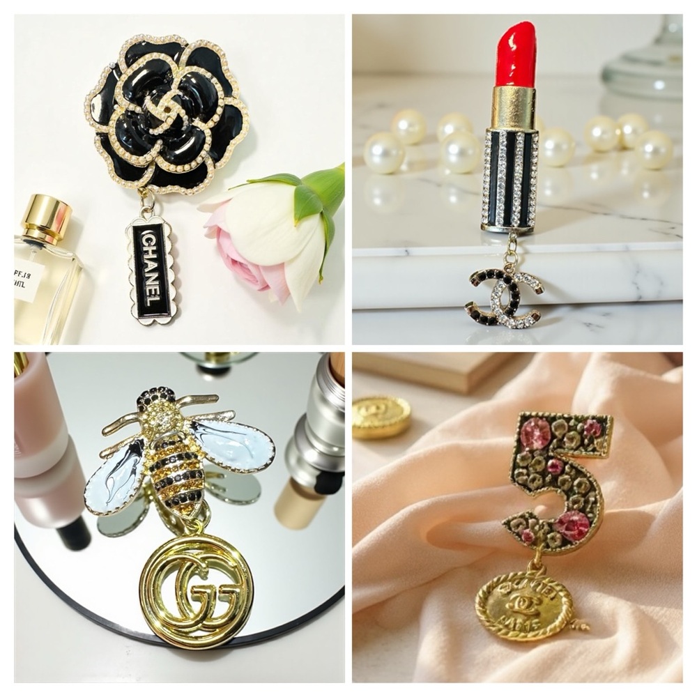 Custom Brooches with Zipperpull Pendants - Picture 2 of 11